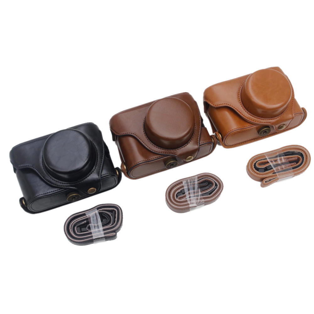 Lens Cap Vintage - 2021 Vintage Pu Leather Camera Case