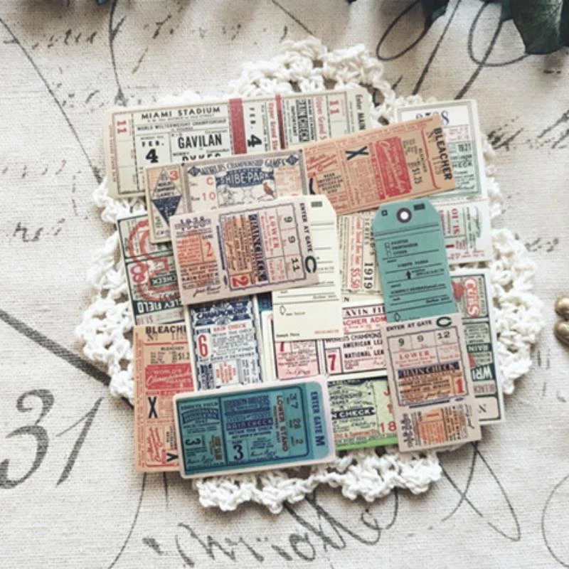 Vintage Collectible Cards - 22 Pcs Vintage Paper Stickers for