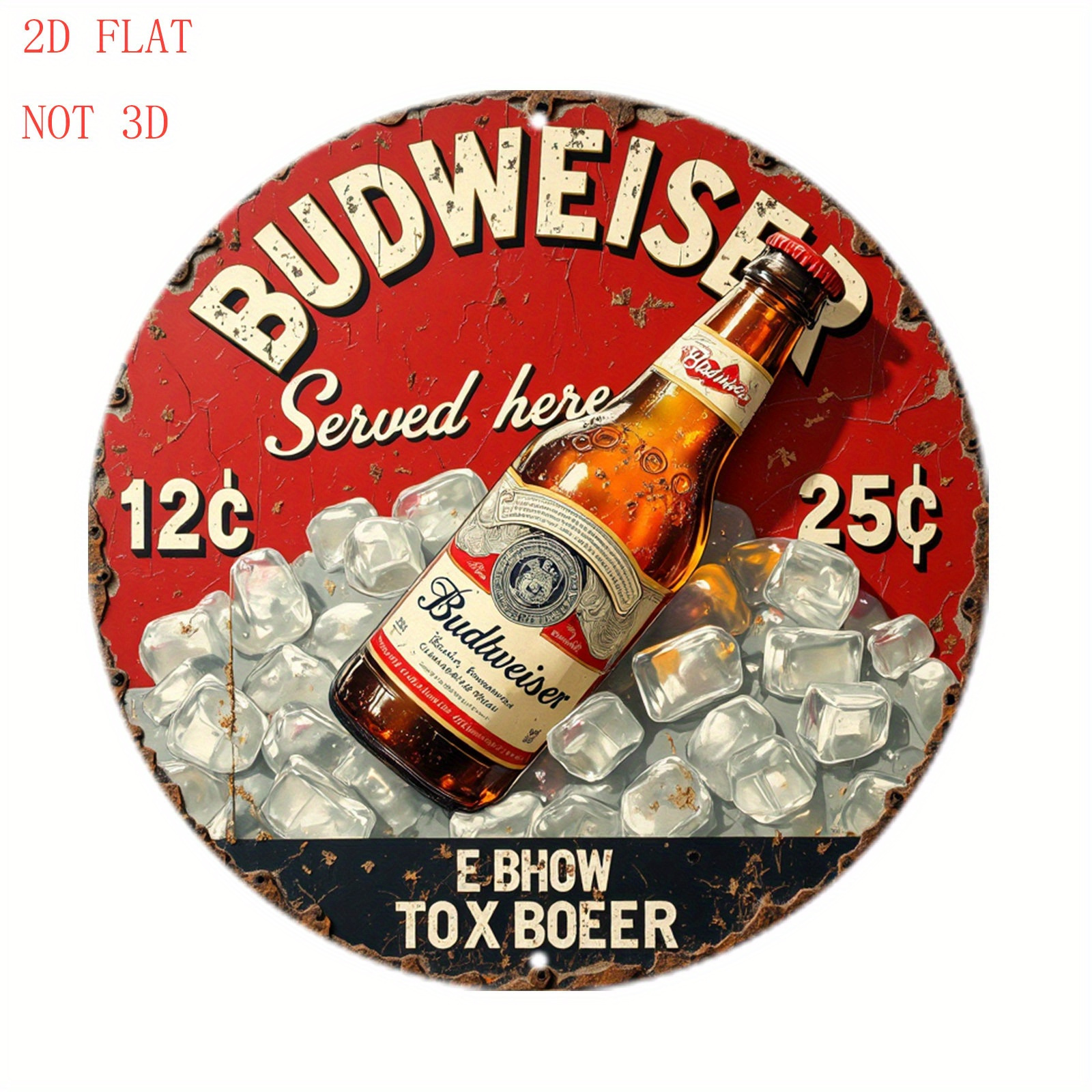 1pc Vintage Beer Logo Metal Wa - đánh giá và giá Vintage Collectible Plates