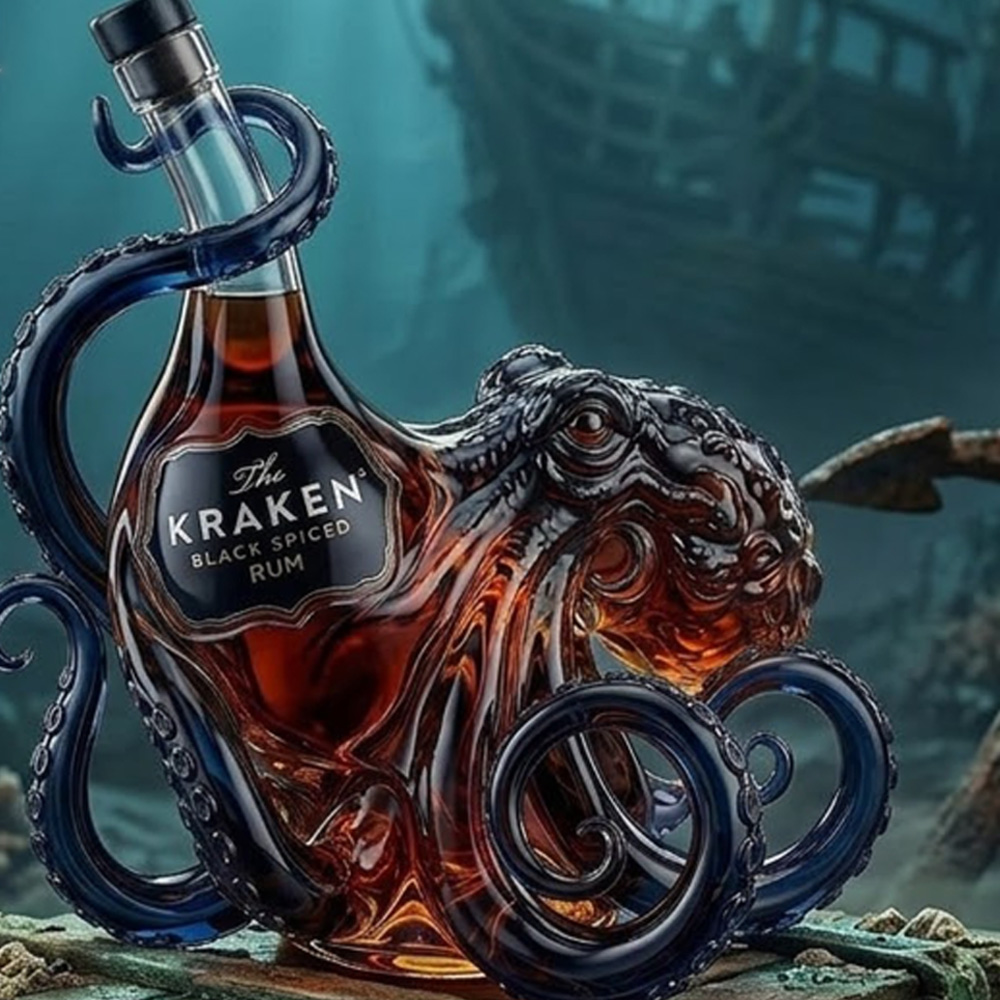 Kraken Octopus Whiskey Decante - đánh giá và giá Vintage Collectible Glassware