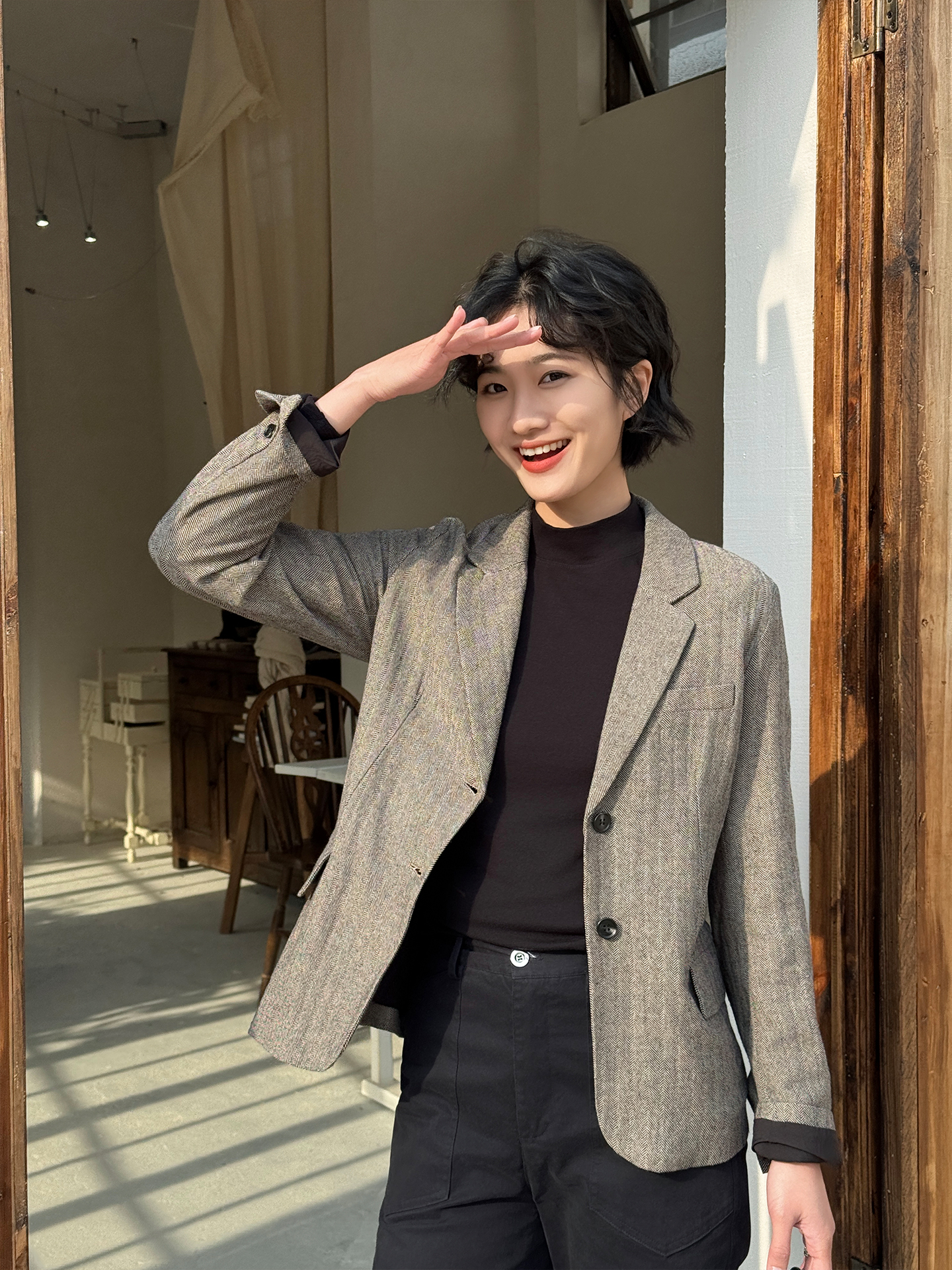 Gray Casual Cotton Linen Suit  - đánh giá và giá Collectible Vintage Matches