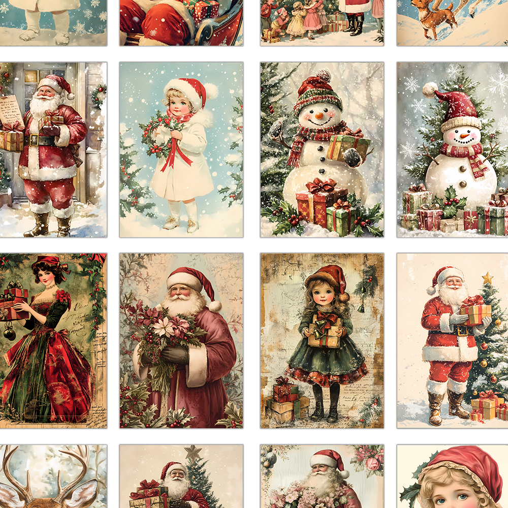 32pcs, vintage Christmas postc - đánh giá và giá Vintage Collectible Santa