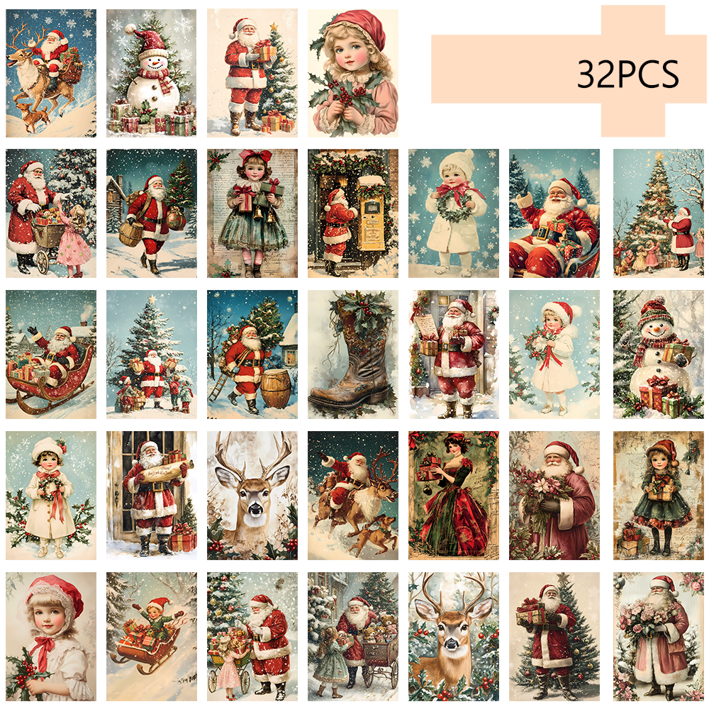 32pcs, vintage Christmas postc - đánh giá và giá Vintage Collectible Santa