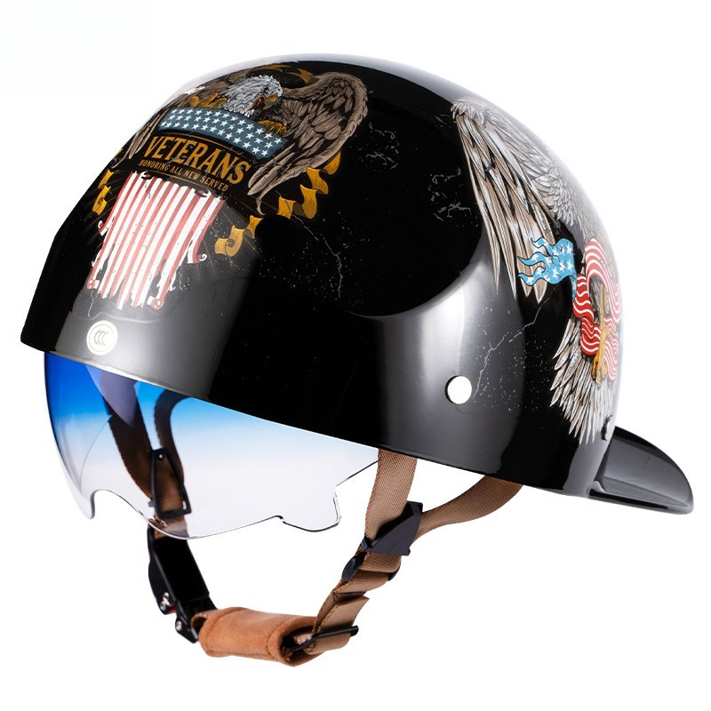 Vintage Motorbike Half Helmet  - đánh giá và giá Lens Cap Vintage