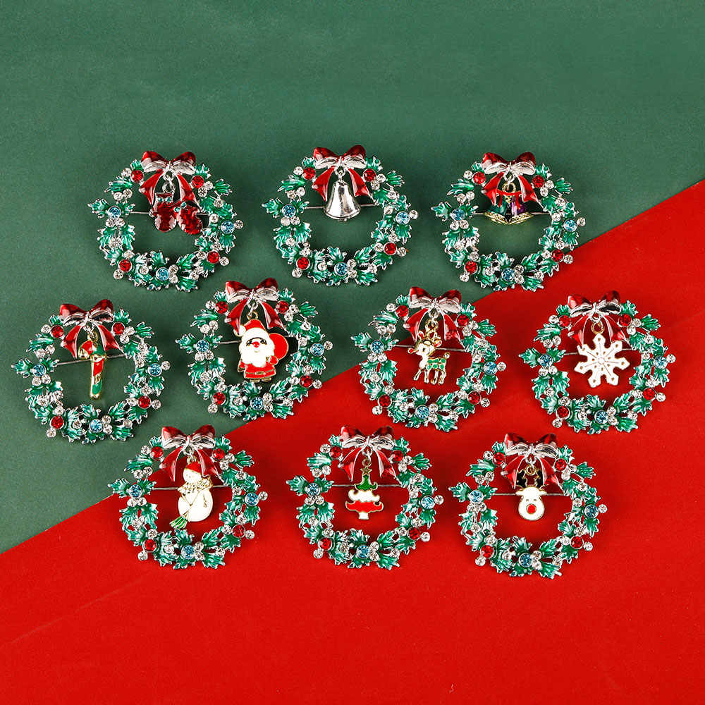Christmas Wreath Collection En - đánh giá và giá Vintage Collectible Santa