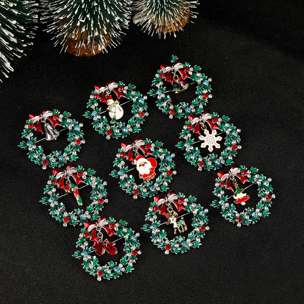 Christmas Wreath Collection En - đánh giá và giá Vintage Collectible Santa