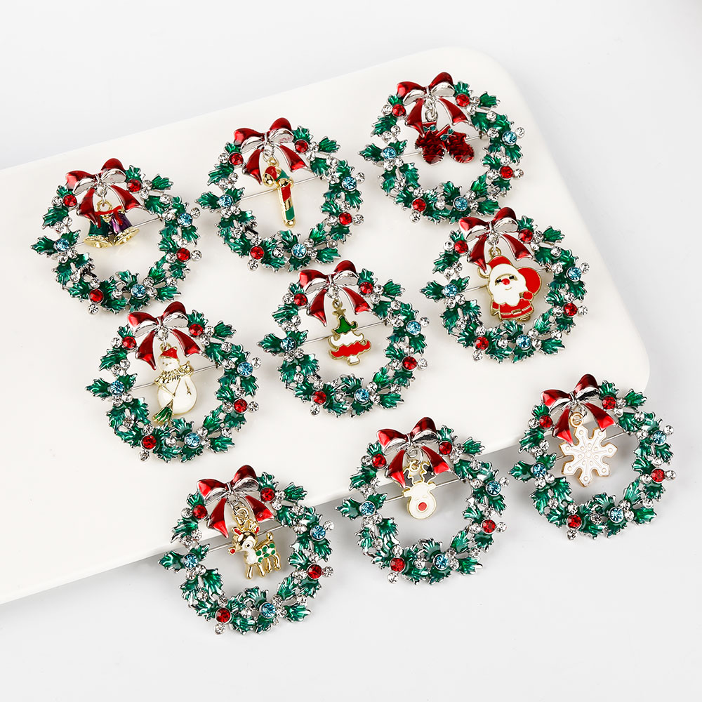 Christmas Wreath Collection En - đánh giá và giá Vintage Collectible Santa