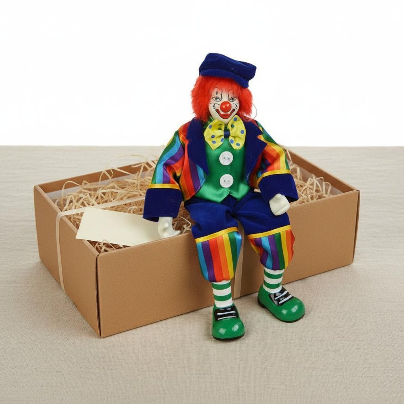 Dangling Leg Clown Doll Handma - đánh giá và giá Vintage Collectible Porcelain Dolls