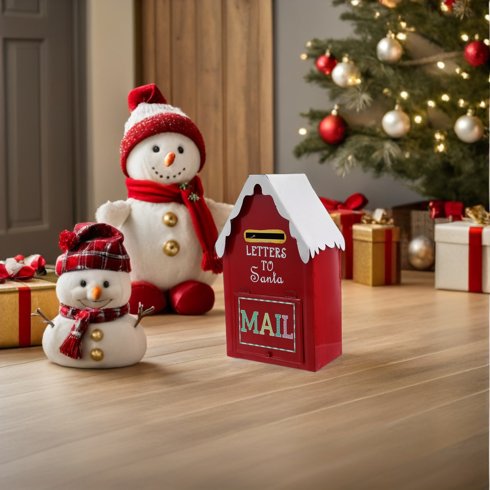Metal Red Christmas Mailbox Sa - đánh giá và giá Vintage Collectible Santa