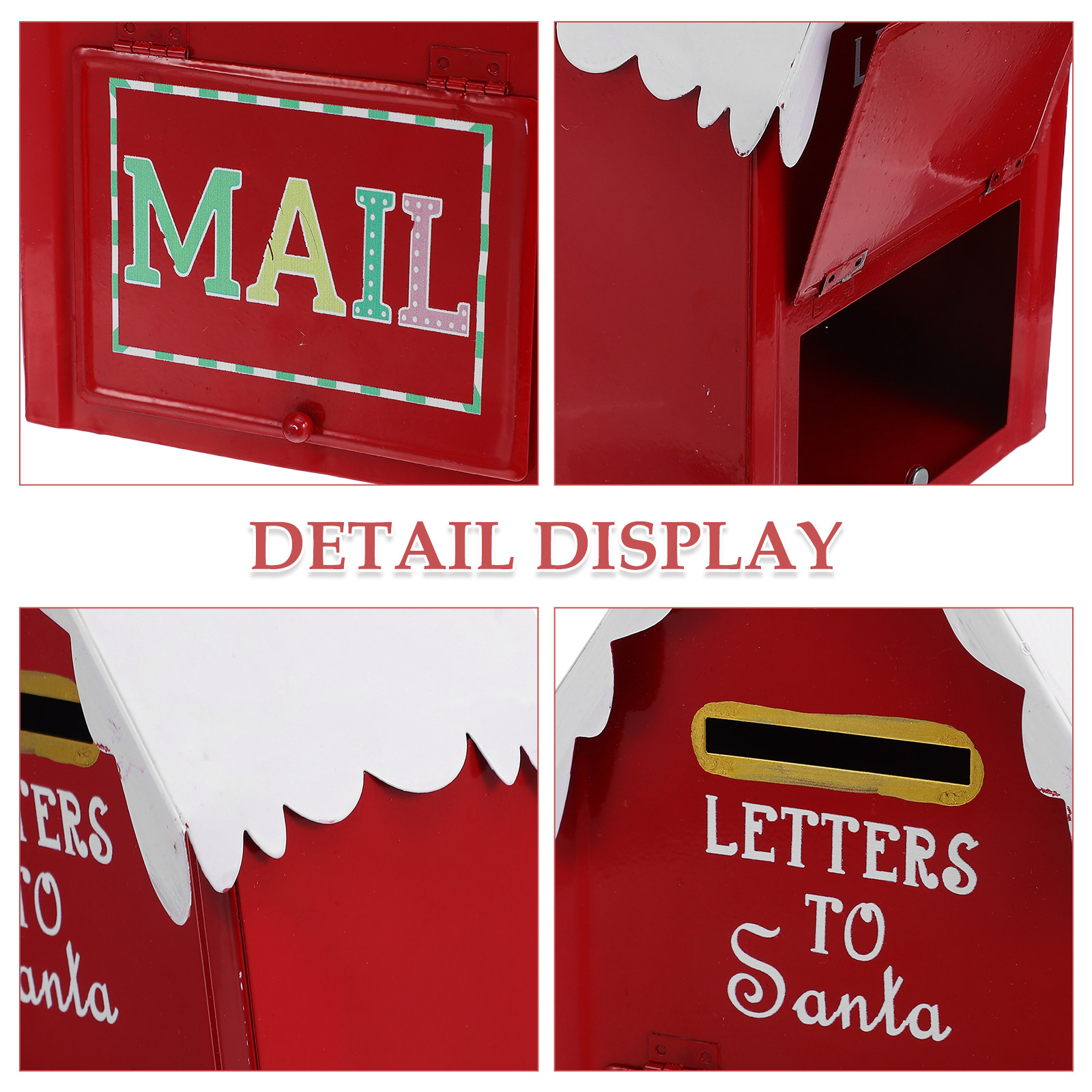 Metal Red Christmas Mailbox Sa - đánh giá và giá Vintage Collectible Santa