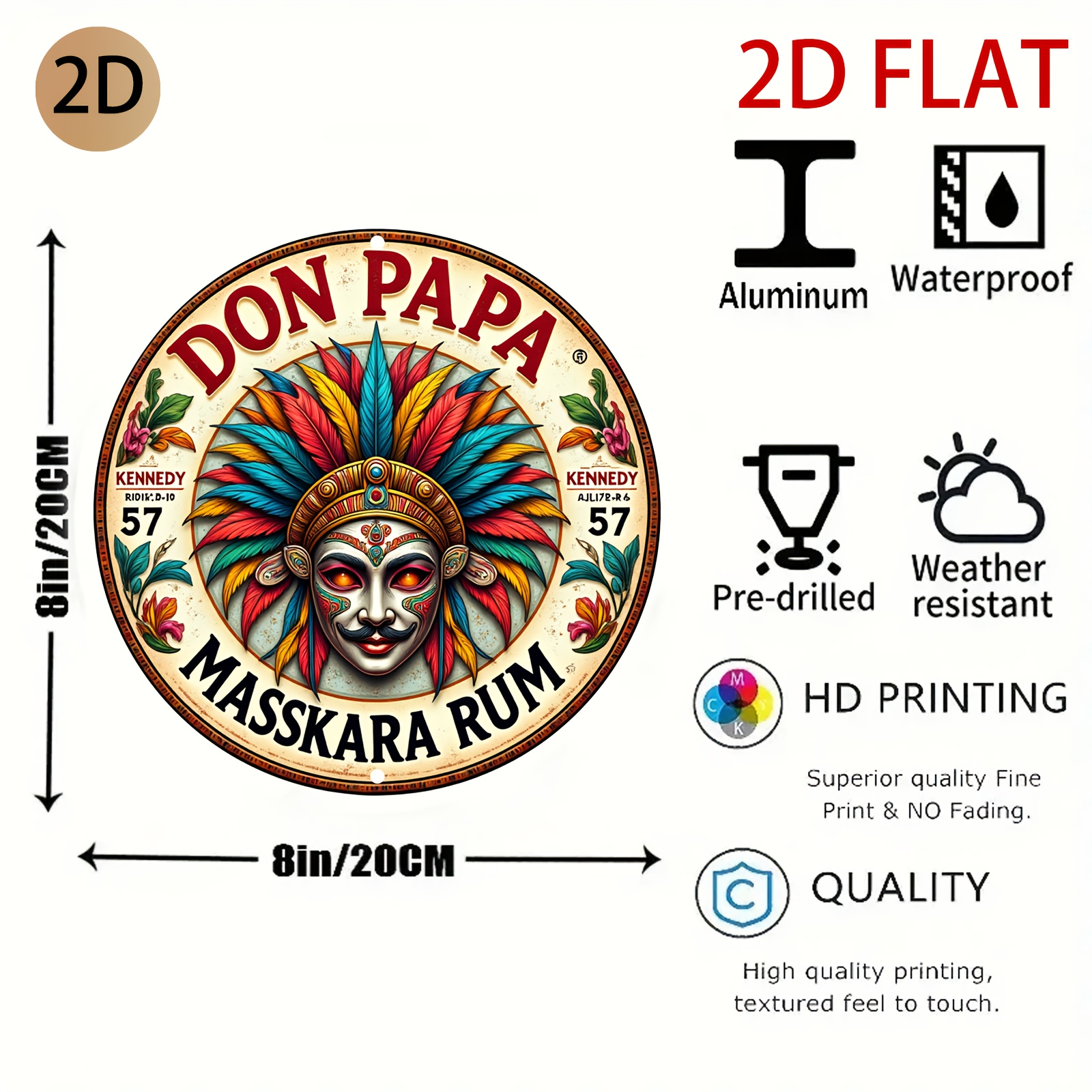 Vintage Don Papa Masskara Rum  - đánh giá và giá Vintage Collectible Plates