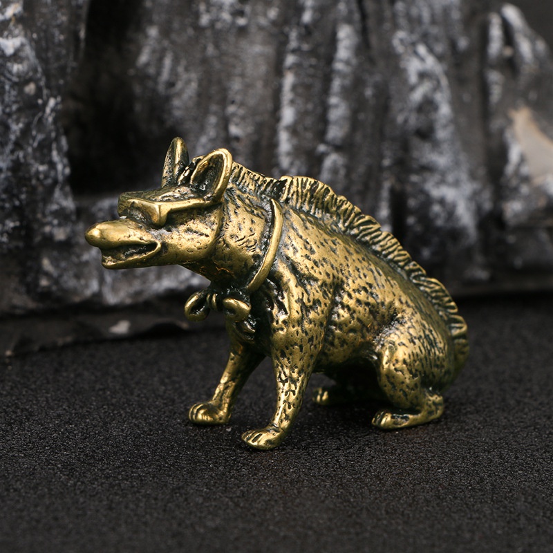 Brass Hyaenidae with Eyes Stat - đánh giá và giá Vintage Collectible Ornaments