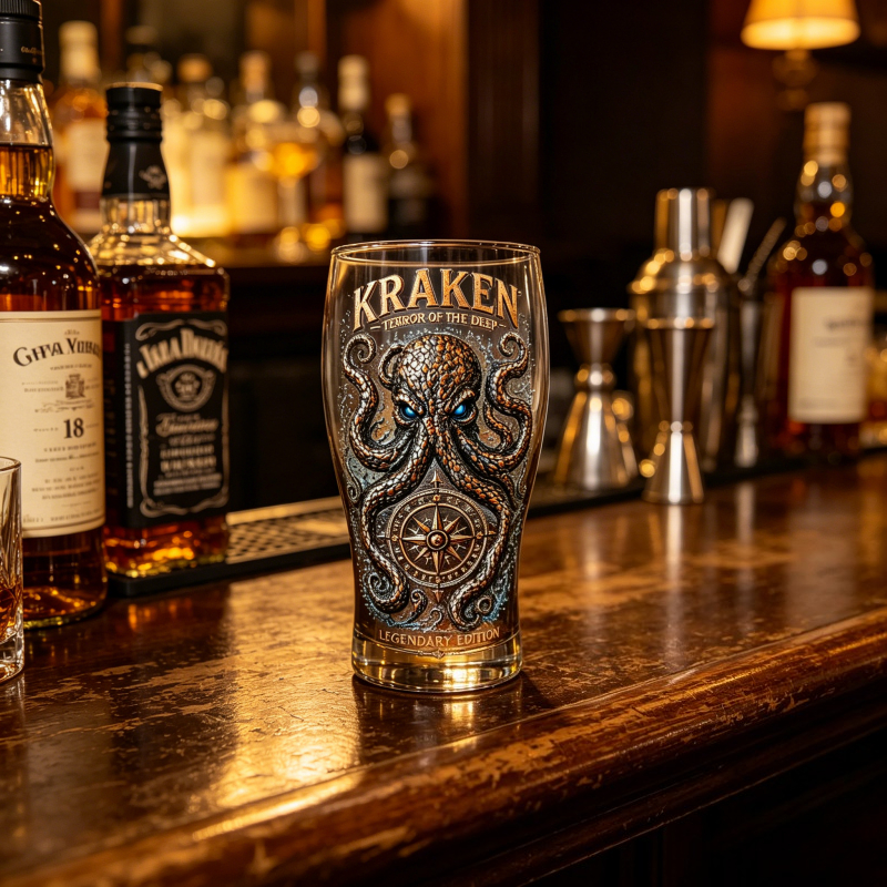 Retro Kraken Octopus Compass G - đánh giá và giá Vintage Collectible Glassware