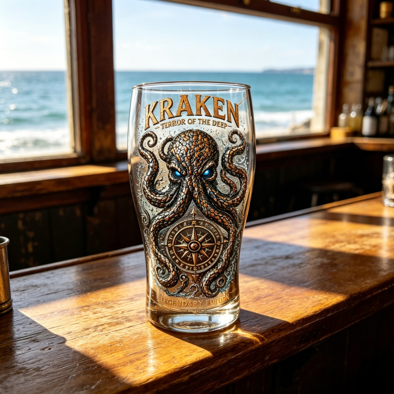 Retro Kraken Octopus Compass G - đánh giá và giá Vintage Collectible Glassware