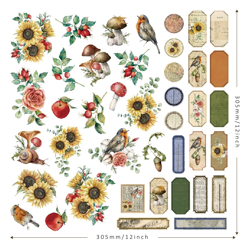 Sunflower Vintage Stickers Die - đánh giá và giá Vintage Collectible Cards