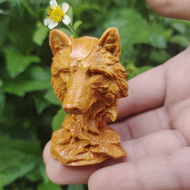 Vintage Wooden Wolf Head Sculp - đánh giá và giá Vintage Collectible Ornaments