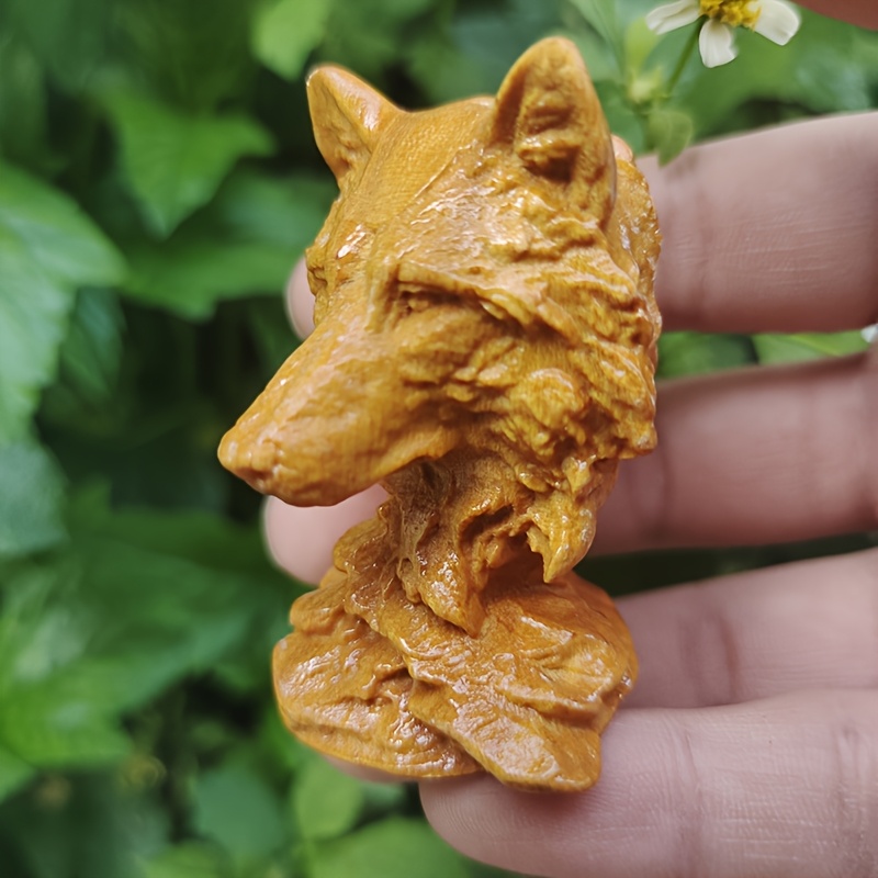Vintage Wooden Wolf Head Sculp - đánh giá và giá Vintage Collectible Ornaments