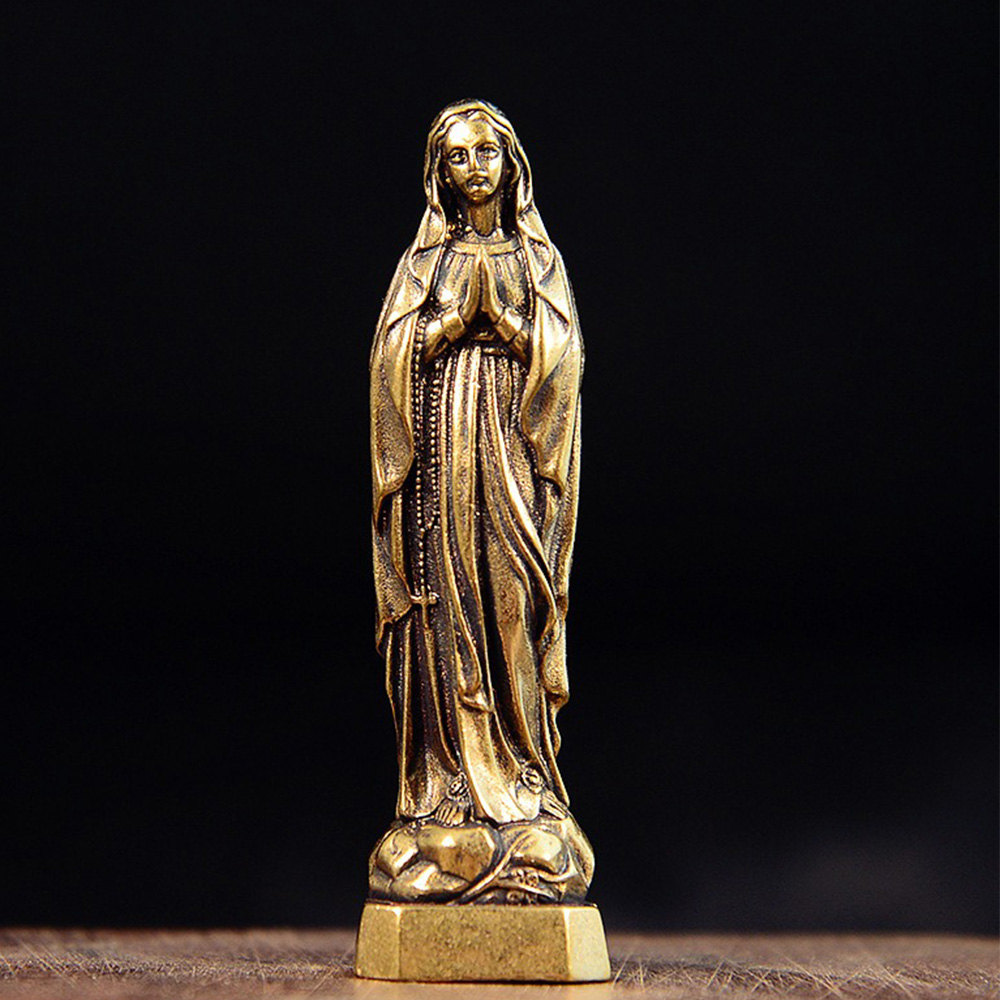 Brass Virgin Mary Figurines Po - đánh giá và giá Vintage Collectible Ornaments