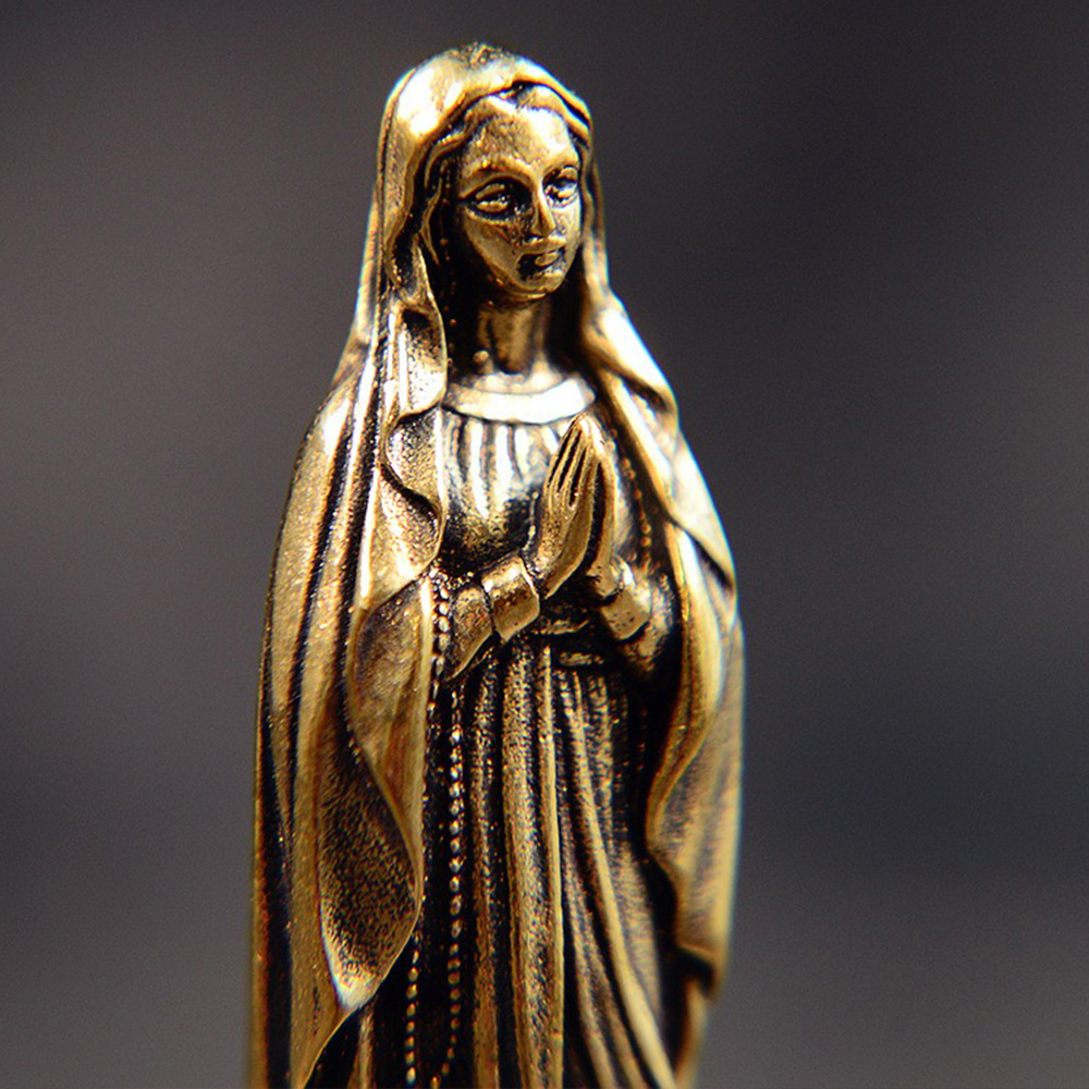 Brass Virgin Mary Figurines Po - đánh giá và giá Vintage Collectible Ornaments