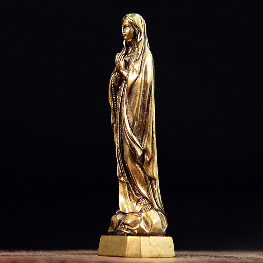 Brass Virgin Mary Figurines Po - đánh giá và giá Vintage Collectible Ornaments