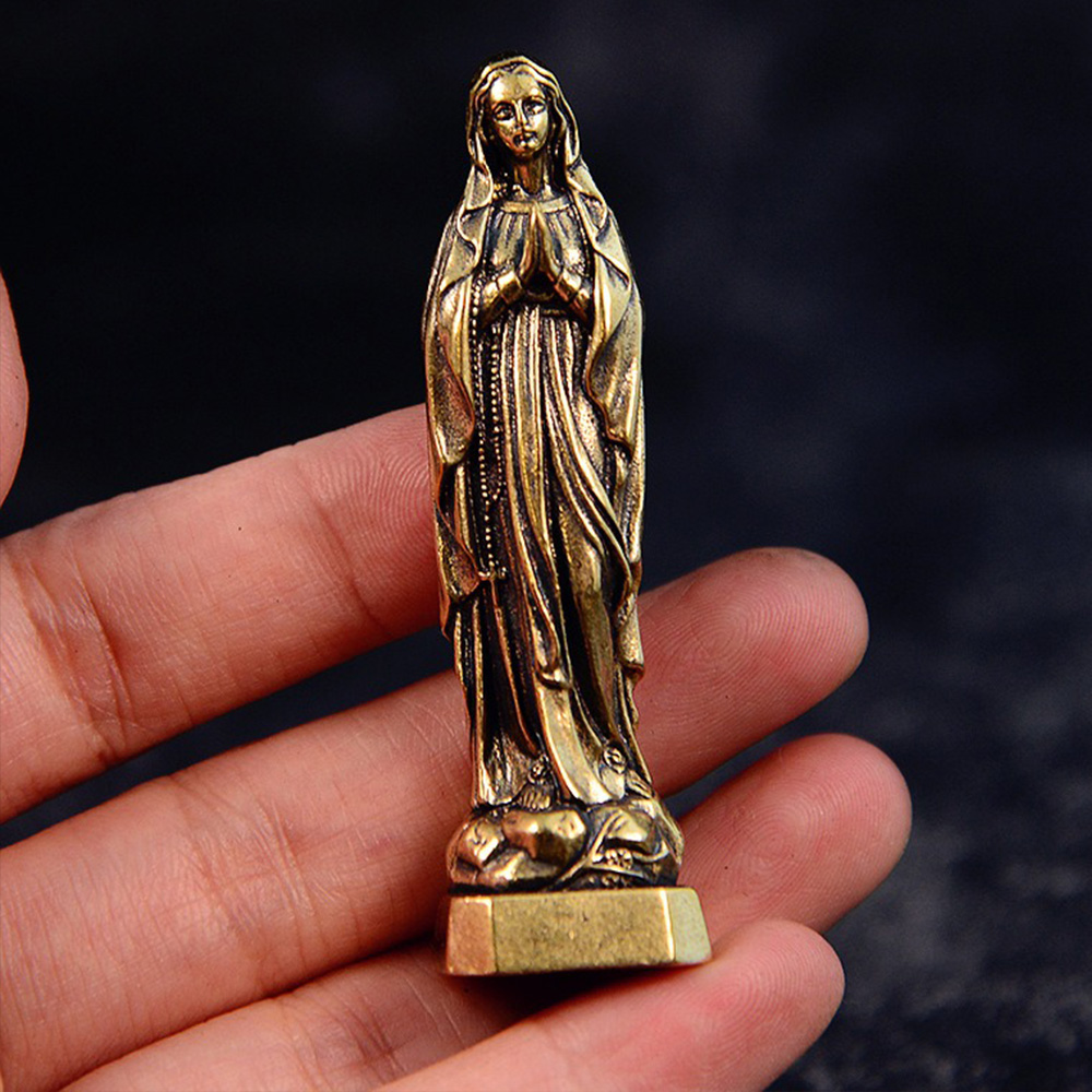 Brass Virgin Mary Figurines Po - đánh giá và giá Vintage Collectible Ornaments