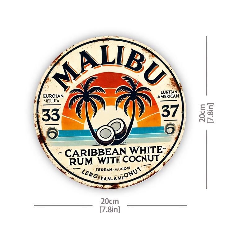 Vintage Malibu Rum Coconut Alu - đánh giá và giá Vintage Collectible Plates