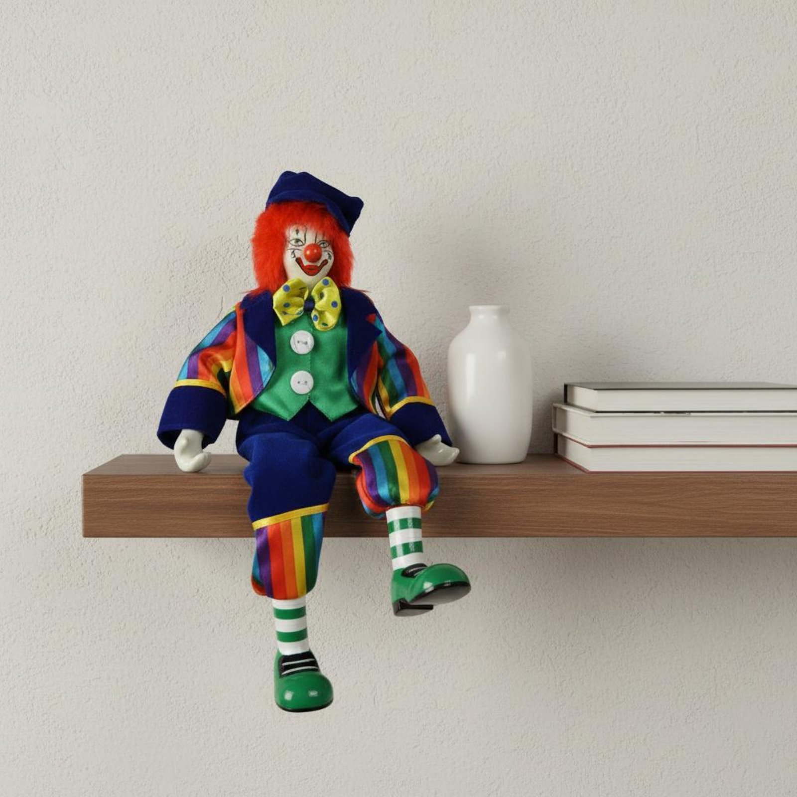 Dangling Leg Clown Doll Handma - đánh giá và giá Vintage Collectible Porcelain Dolls