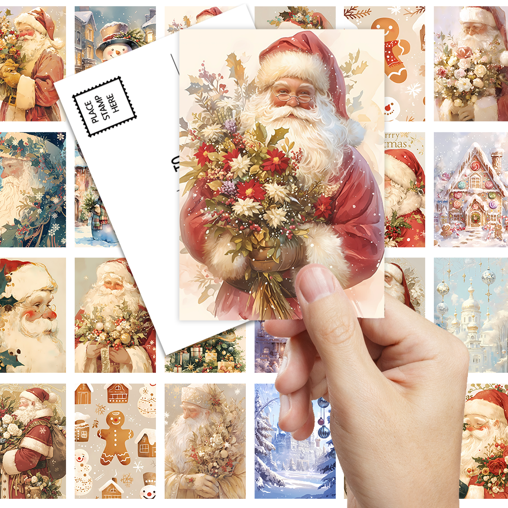 32pcs, vintage Christmas postc - đánh giá và giá Vintage Collectible Santa