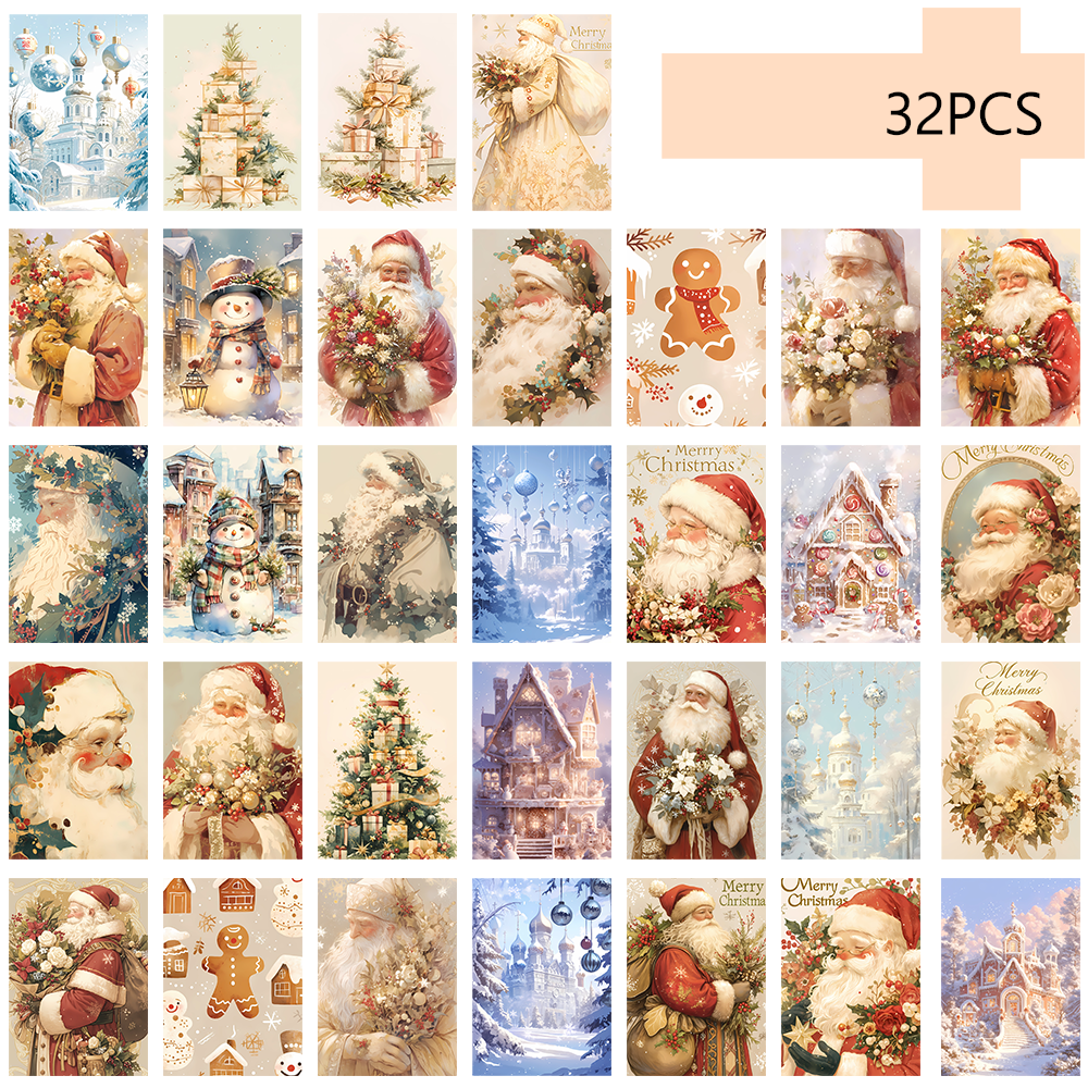 32pcs, vintage Christmas postc - đánh giá và giá Vintage Collectible Santa
