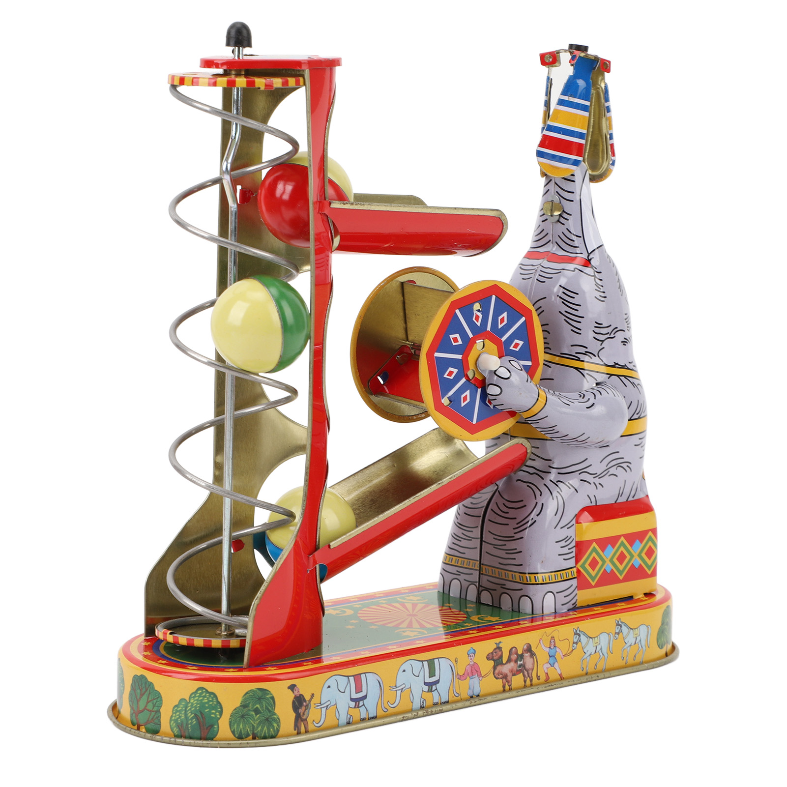 Wind Up Toy Elephant Playing B - đánh giá và giá Vintage Game Collection