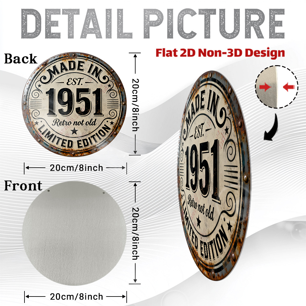2D Flat, 1pc Vintage Metal Wal - đánh giá và giá Vintage Collectible Plates