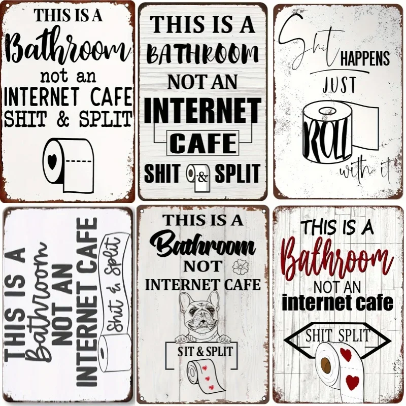 Funny Word Bathroom Decor Wari - đánh giá và giá Vintage Collectible Plates