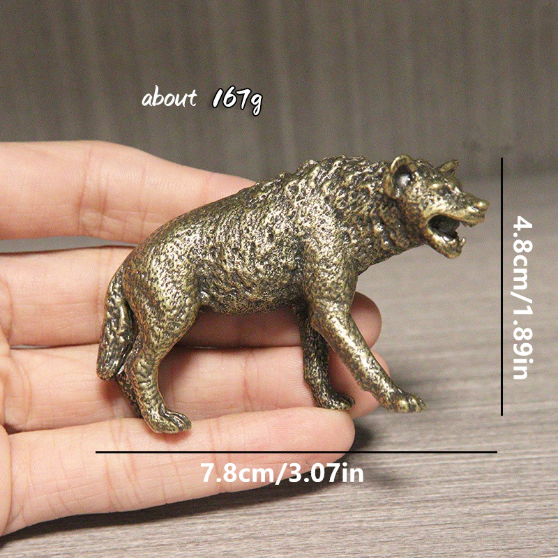 Solid Brass Hyena Figurine Min - đánh giá và giá Vintage Collectible Ornaments