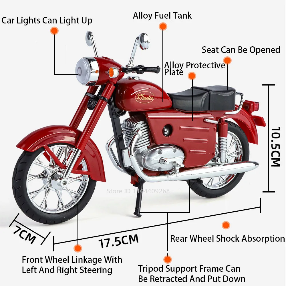 1:10 Scale XF250 Motorcycle Mo - đánh giá và giá Vintage Collectible Toy Cars