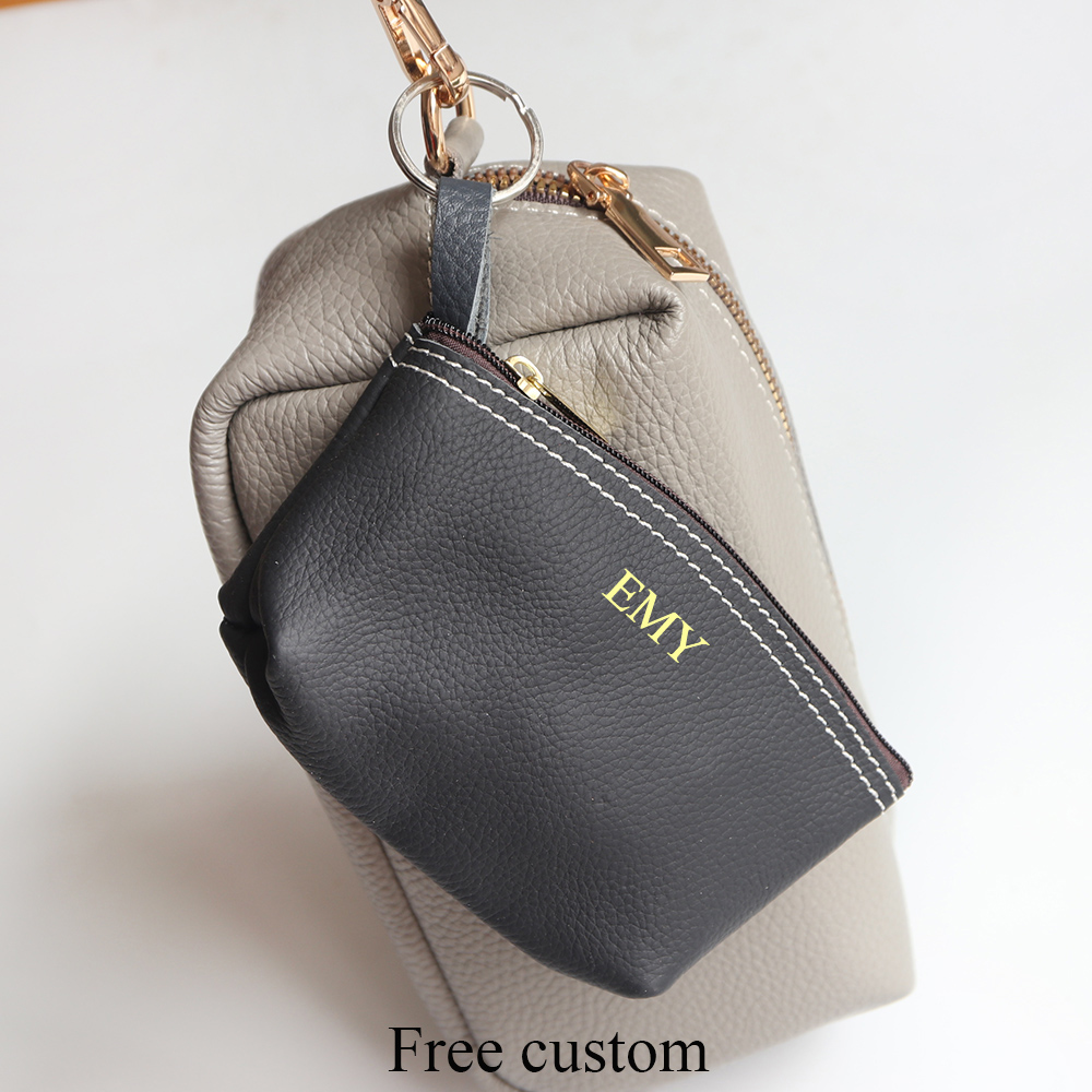 Cowhide Zip Coin Pouch Custom  - đánh giá và giá Vintage Collectible Cards